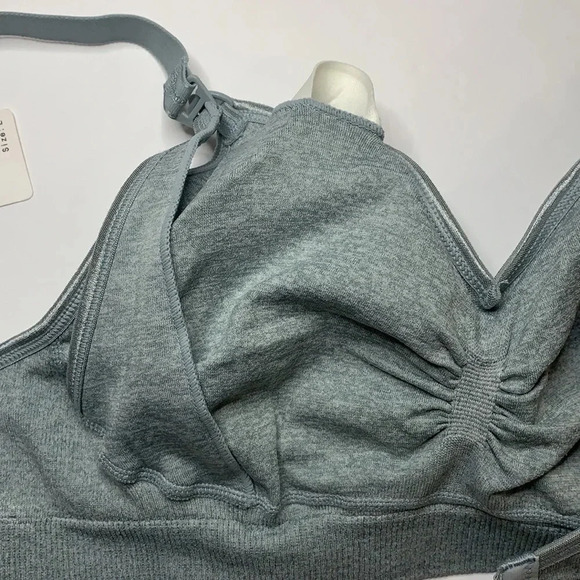 Heather Grey Nursing Maternity Bra Removable Pads Large - Picture 8 of 8